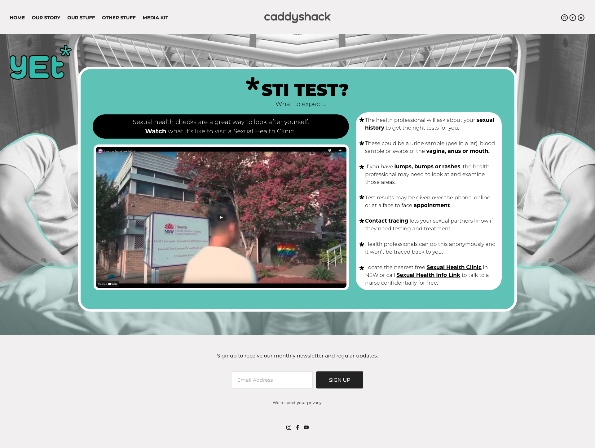 YET Website Page